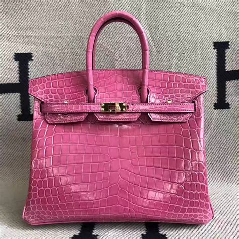 hermes birkin pink alligator|Hermes Birkin 25 crocodile.